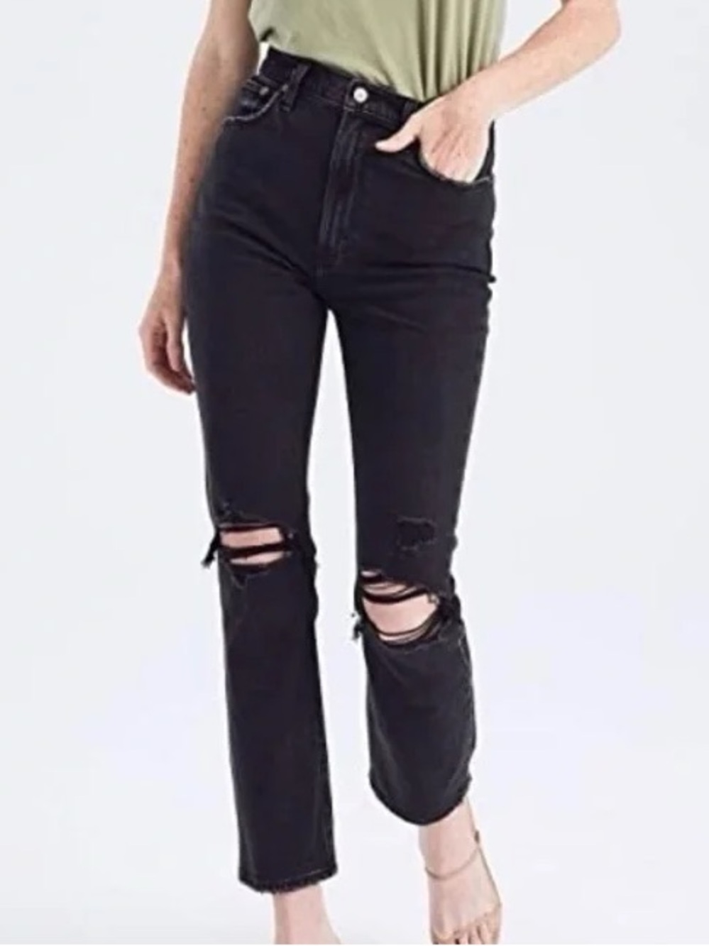 Abercrombie & Fitch The Ankle Straight Ultra High Rise Jeans